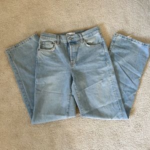 zara high rise, wide leg jeans